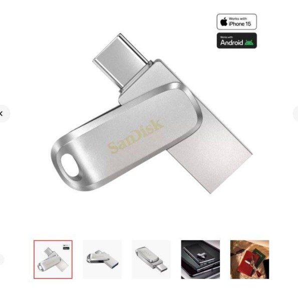 Флеш накопитель 64GB SanDisk Ultra Dual Drive Luxe, USB 3.1 - USB Type-C