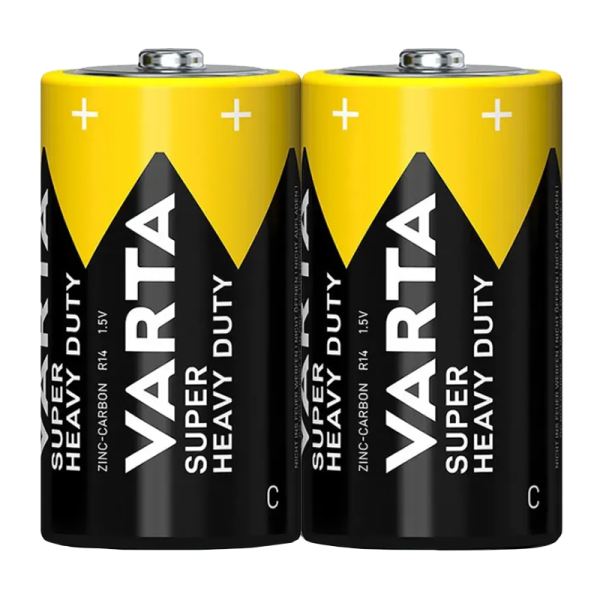 Батарейка Varta SUPERLIFE R14 C Shrink 2 Heavy Duty 1.5V (2014) (2/24/120) VARTA 2014101302