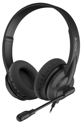 Наушники с микрофоном A4Tech HU-10/USB/BLACK
