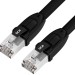 GCR Патч-корд PROF кат.8 ethernet  20.0m F/FTP,  RJ45, CU, 26 AWG, литой, прямой, черный, экранированные коннекторы, GCR-52353 Greenconnect RJ45(m) - RJ45(m) Cat. 8 F/FTP LSZH 20м