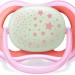 Пустышка 6-18M, 2 шт НОЧНАЯ для девочки Philips Avent ultra air SCF376/22