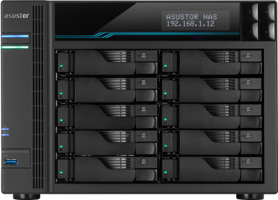 Система хранения данных Asustor Lockerstor 10 AS6510T (90IX0191-BW3S10)