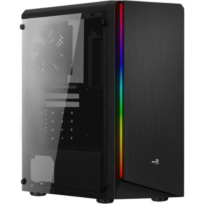 Корпус Aerocool RIFT (3xUSB, 2xAudio, 120 мм FAN, RGB подсветка, прозрачная стенка-акрил, SD-reader. ATX, без БП)