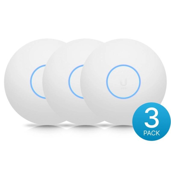 Ubiquiti U6-PRO-3 Комплект точек доступа UniFi 6 Pro (3-pack), 2,4/5 ГГц, до 5,3 Гбит/с, PoE, MU-MIMO 2х2, 26 dBm