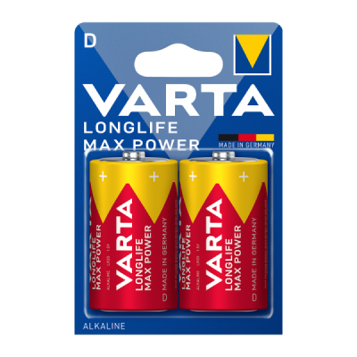 Батарейка Varta LONGLIFE MAX POWER (MAX TECH) LR20 D BL2 Alkaline 1.5V (4720) (2/20/100) VARTA 4720101402