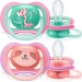 Пустышка 18+, Ultta Air, 2 шт, жирафик и зайчик Philips Avent SCF349/12