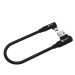GCR Кабель PREMIUM 0.15m MicroUSB угловой для PowerBank, силикон белый, AL case черный, GCR-53908 GreenConnect GCR-53908