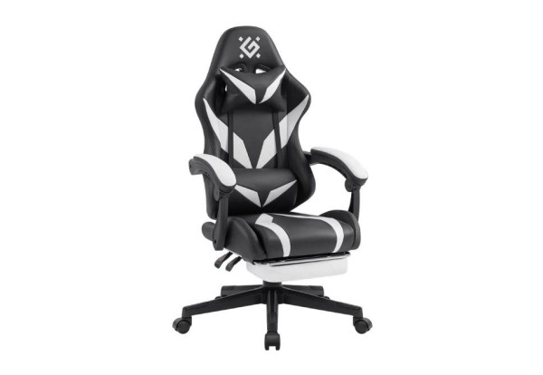 Defender Игровое кресло Aspect  Чер/Белый,класс 4,PU,подножка