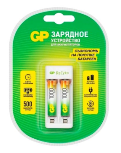 Зарядное устройство E211 для АА и ААА аккумуляторов, GP 4610116225271