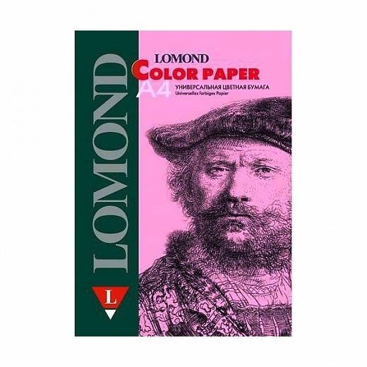 Офисная цветная бумага LOMOND, Pink (Розовый), A4, 80 г/м2, 200л., пастель