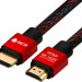 GCR Кабель 1.5m HDMI 2.0, BICOLOR нейлон, AL корпус красный, HDR 4:2:2, Ultra HD, 4K 60 fps 60Hz/5K*30Hz, 3D, AUDIO, 18.0 Гбит/с, 28AWG. GCR-52162 Greenconnect HDMI (m) - HDMI (m) 1.5м