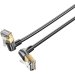 Патч-корд Vention прямой STP cat.8, RJ45 угол 360 - 0,5м. Черный Vention IKLBD