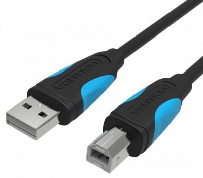 Кабель Vention USB 2.0 AM/BM  - 5м. Черный Vention USB 2.0 Type-AM - USB 2.0 Type-BM 5м