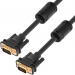 Greenconnect Кабель SVGA 10.0м чёрный, позолоченные контакты, ферритовые кольца, OD8.0mm. 15M / 15M Premium GCR-VM2VM2-10.0m, 28/28 AWG, двойной экран Greenconnect VGA (m) - VGA (m) 10м