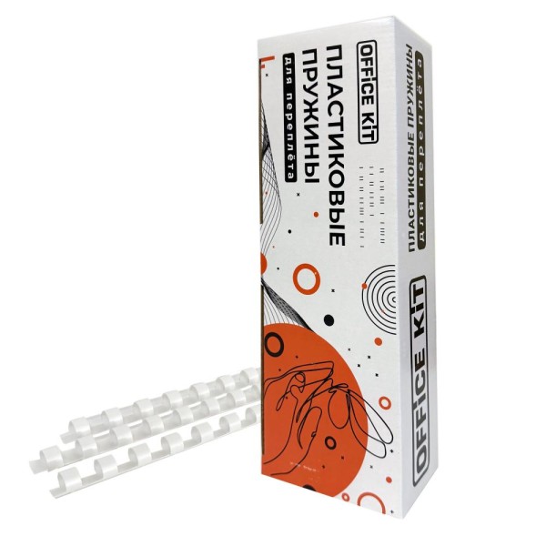 Пластиковые пружины для переплета 8 мм белые