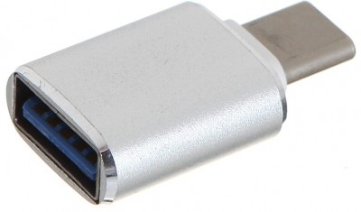 GCR Переходник USB Type C на USB 3.0, M/AF, серебряный, GCR-52302 Greenconnect USB 3.2 Type-C (m) - USB 3.2 Type-AM