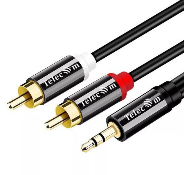 Кабель соединит 3.5 Jack (M) - 2xRCA (M), 3м Telecom PRO 