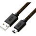 GCR Кабель PROF 2.0m USB 2.0, AM/mini 5P, черно-прозрачный, 28/24 AWG, экран, армированный, морозостойкий, GCR-50920 Кабель Greenconnect 2 м (GCR-50920)