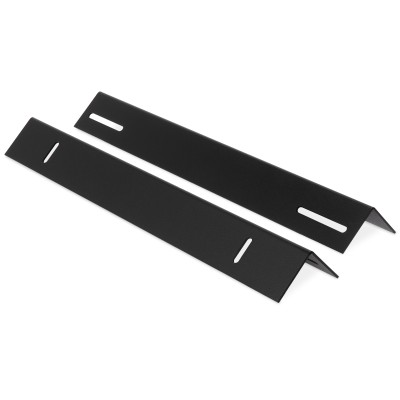 Уголки ONTEK RC600-9005 для поддержки оборудования в шкафы глубиной 600мм, усиленные до 100кг (пара), черный RAL 9005