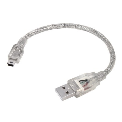 GCR Кабель 0.15m USB 2.0, AM/mini 5P, прозрачный, 28/28 AWG, экран, армированный, морозостойкий, GCR-UM1M5P-BB2S-0.15m Greenconnect GCR-UM1M5P-BB2S-0.15m