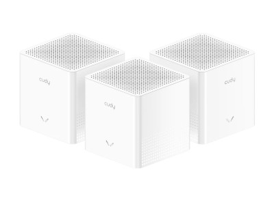Cudy M3000S(3-Pack) 1.0 Гигабитная Mesh-система Wi-Fi 6 AX3000, 2,4/5 ГГц, до 2976 Мбит/с, 2x1 Гбит/с, Cudy Mesh, белый