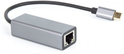 Кабель-переходник USB 3.1 Type-C -->RJ-45 1000Mbps Ethernet, Aluminum Shell, 0.15м VCOM <DU320M> VCOM DU320M