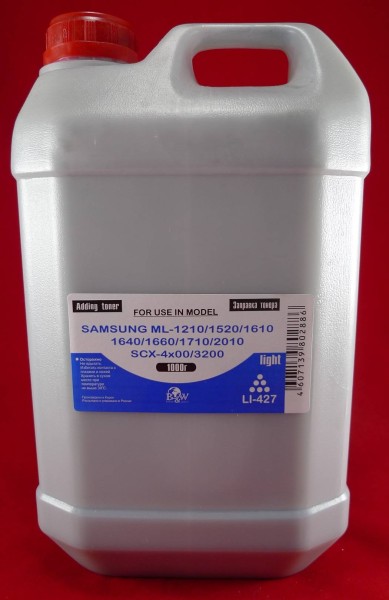Тонер SAMSUNG ML-1210/1520/1610/40/60/1710/2010/216x/SCX-4x00/3x00 (кан. 1кг) B&W Light фас.Россия