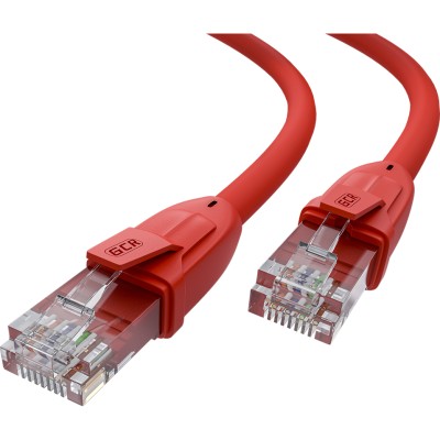 GCR Патч-корд прямой 0.3m UTP кат.6, красный, 24 AWG, ethernet high speed, RJ45, T568B, GCR-52703 Greenconnect GCR-52703