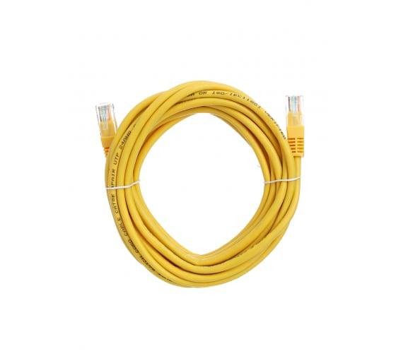 Патчкорд литой Aopen/Qust UTP кат.5е 5м желтый <ANP511_5M_Y>