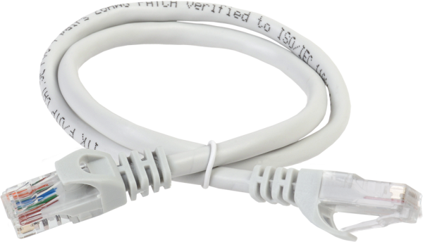 ITK Коммутационный шнур (патч-корд), кат.5Е UTP, 0,5м, серый ITK RJ45(m) - RJ45(m) Cat. 5e U/UTP PVC 0.5м серый