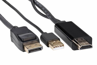 Кабель-переходник HDMI(M) +USB---> DP(M)  4K*60Hz 1.8M, VCOM <CG599AC-1.8M>