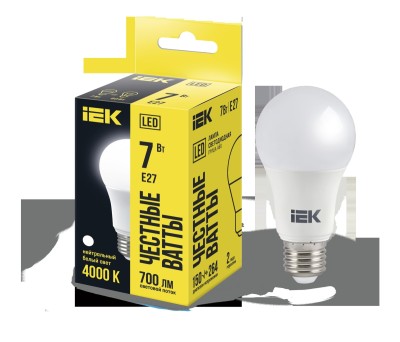 Лампа светодиодная IEK LLE-A60-7-230-40-E27