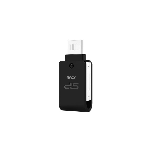 Флеш накопитель 16Gb Silicon Power Mobile X21 OTG, USB 2.0/MicroUSB, Черный