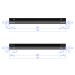 Уголки ONTEK RC1000-9005 для поддержки оборудования в шкафы глубиной 1000мм, усиленные до 100кг (пара), черный RAL 9005