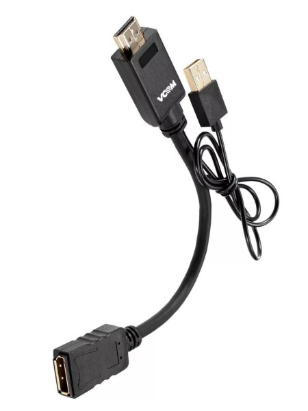 Кабель-переходник HDMI(M) +USB---> DP(F) 0.15m  4K*60Hz VCOM<CG599E>