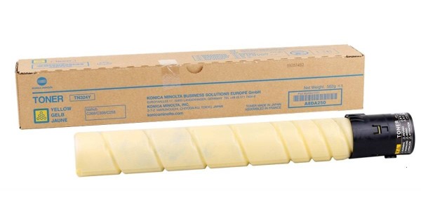 Тонер Konica-Minolta bizhub C258/C308/C368 желтый TN-324Y, емкость 50% от стандарта A8DA25H