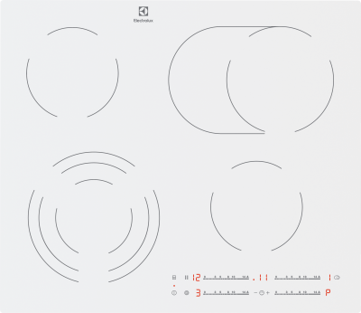 Встраиваемая электрическая панель Electrolux 300 Radiant Hob CKE6450WC