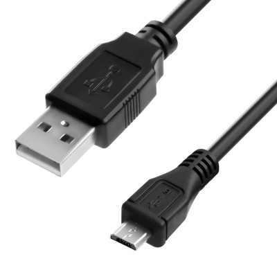 Кабель 0.5m USB 2.0, AM/microB 5pin, черный Кабель 4PH-R90035