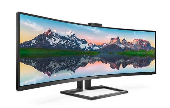 МОНИТОР 49" PHILIPS 499P9H/00 Black (VA, изогнутый, 5120x1440, 5 ms, 178°/178°, 450 cd/m, 80M:1, +2xHDMI 2.0, +DP,MM)