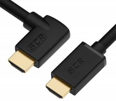 GCR Кабель 1.0m HDMI 2.0, M/M правый угол, черный, HDR 4:2:2, Ultra HD, 4K 60 fps 60Hz/5K*30Hz, 3D, AUDIO, 18.0 Гбит/с, 28/28 AWG, GCR-52321 Greenconnect HDMI (m) - HDMI (m) 1м