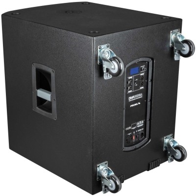 Активный сабвуфер PROEL [DIVASUB18A] НЧ динамик 18", встроенный DSP, LCD дисплей, АЧХ 35-160 Гц, мощность пик. 1500 Вт, мощность номин. 750 Вт, макс. SPL 132 дБ, 2x Combo XLR/TRS входа, 2x XLR выхода, материал корпуса фанера, ручки для переноски 2 шт.