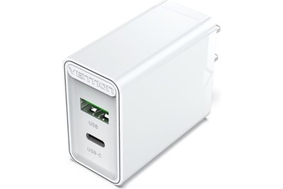 Сетевое зарядное устройство Vention на 2 порта USB (A+C) QC 4.0 Белый Vention FBBW0-EU