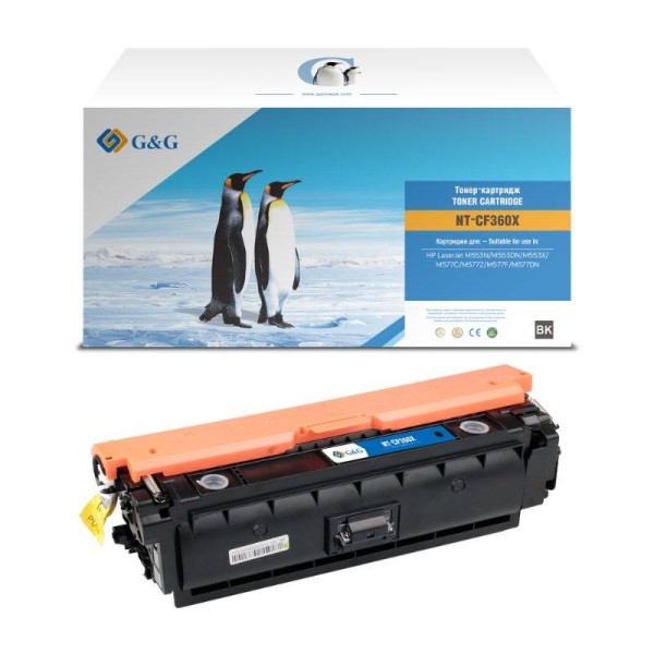Картридж G&G, аналог HP CF360X/508X черный 12.5k с чипом