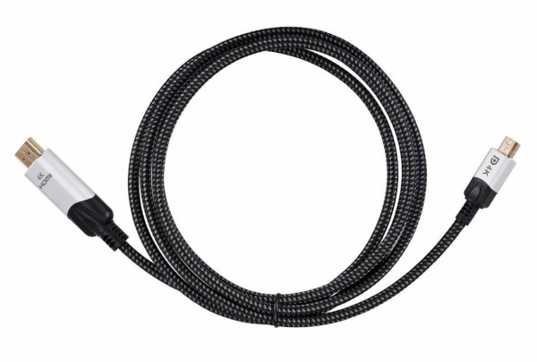 Кабель-переходник miniDisplayPort M-> HDMI M 4K@60Hz 1.8m VCOM (CG615M-1.8M)