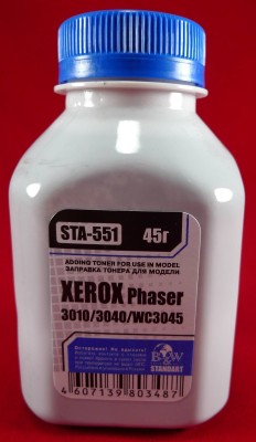 Тонер XEROX Phaser 3010/3040/WC3045 (фл. 45г) B&W Standart фас.Россия