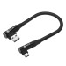 GCR Кабель PREMIUM 0.25m MicroUSB угловой двусторонний, белый, AL case черный, 28/24 AWG, GCR-55108 GreenConnect GCR-55108