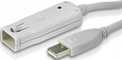 Шнур, USB, A>A, Male-Female,  4 провода, опрессованный, 12 метр., серый, (активныйнаращиваемый до 5штUSB 2.0) ATEN UE2120
