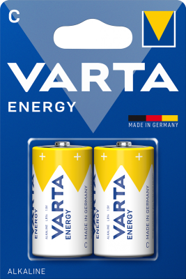 Батарейка Varta ENERGY LR14 C BL2 Alkaline 1.5V (4114) (2/20/200) (2 шт.) VARTA 04114229412
