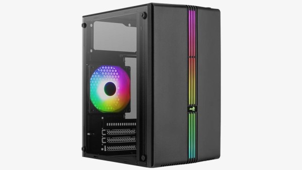 Корпус AeroCool Evo Mini-G-BK-v1 Black Micro ATX/mini-ITX, без БП, Steel, Plastic, Tempered Glass (4711099472352)