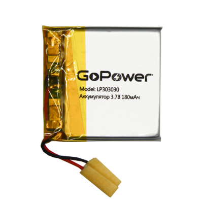 Аккумулятор Li-Pol GoPower LP303030 PK1 3.7V 180mAh (1/10/250) Аккумулятор Li-Pol GoPower LP303030 (00-00019583)